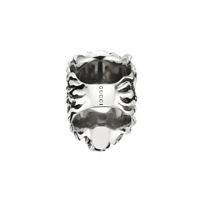 GUCCI Palladium Plated Rings Unisex Palladium Gold-3