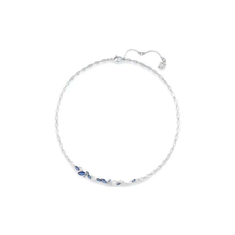 Swarovski Louison Rhodium Plated Necklaces Women's Blue-1
