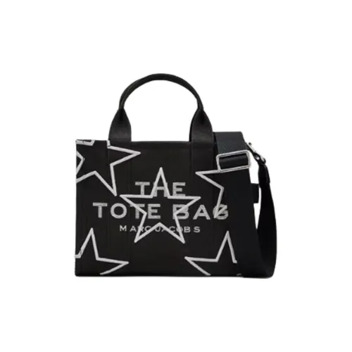 MARC JACOBS Fabric Tote Bag Shopping Bag Shoulder Bag Crossbody Bag Handbag Small Size Women's Black