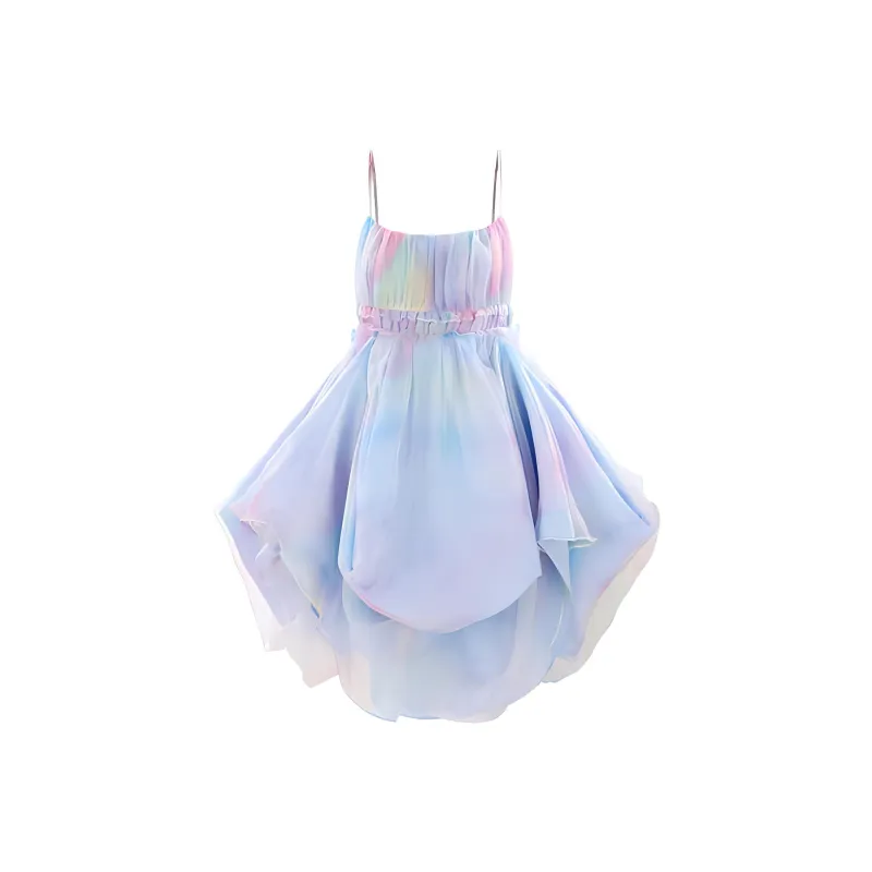 Selkie Collection SS24 Slip Dress Women's Tie Dye Rainbow Print-1