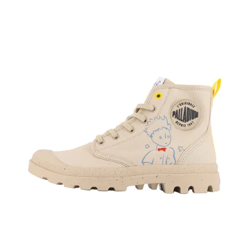 Palladium Pampa Anti Slip Wear Resistant High Top Canvas Shoes Women's Ecru