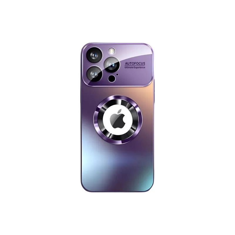 Sopi Acrylic Material Matte Large Window Magnetic Phone Cases Compatible With IPhone 16/15 Pro Max/Apple 13/14 Pro/Max-5