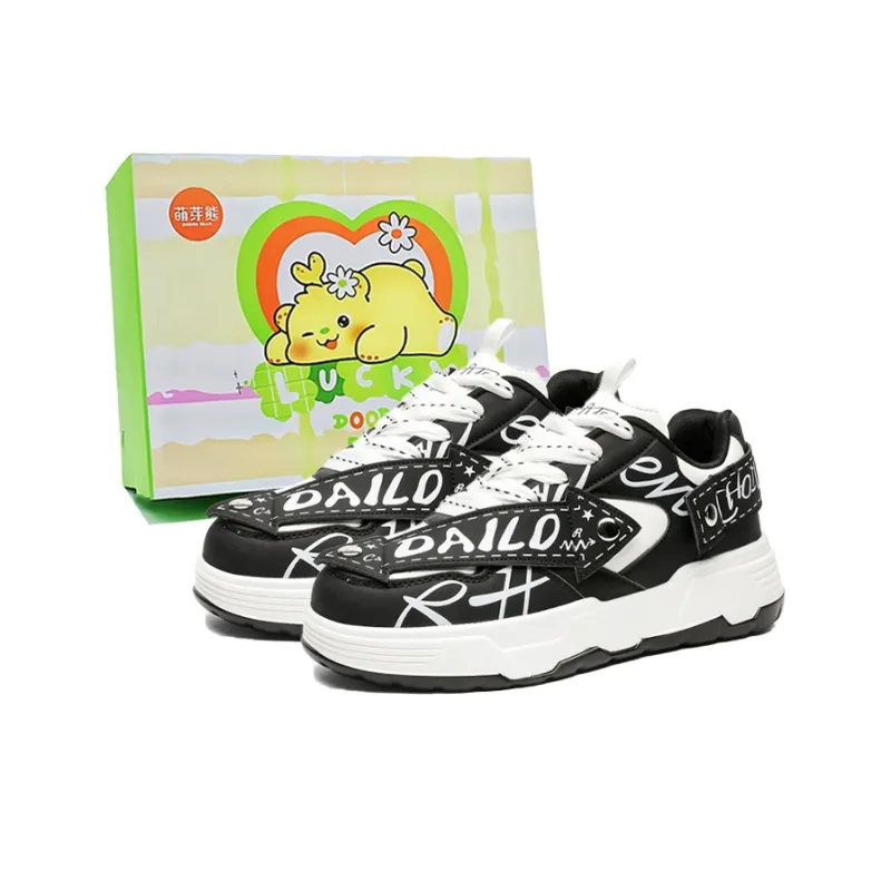 Budding Bear Slip Resistant, Abrasion Resistant, Lightweight Low Top Skateboard Shoes Unisex Box-4