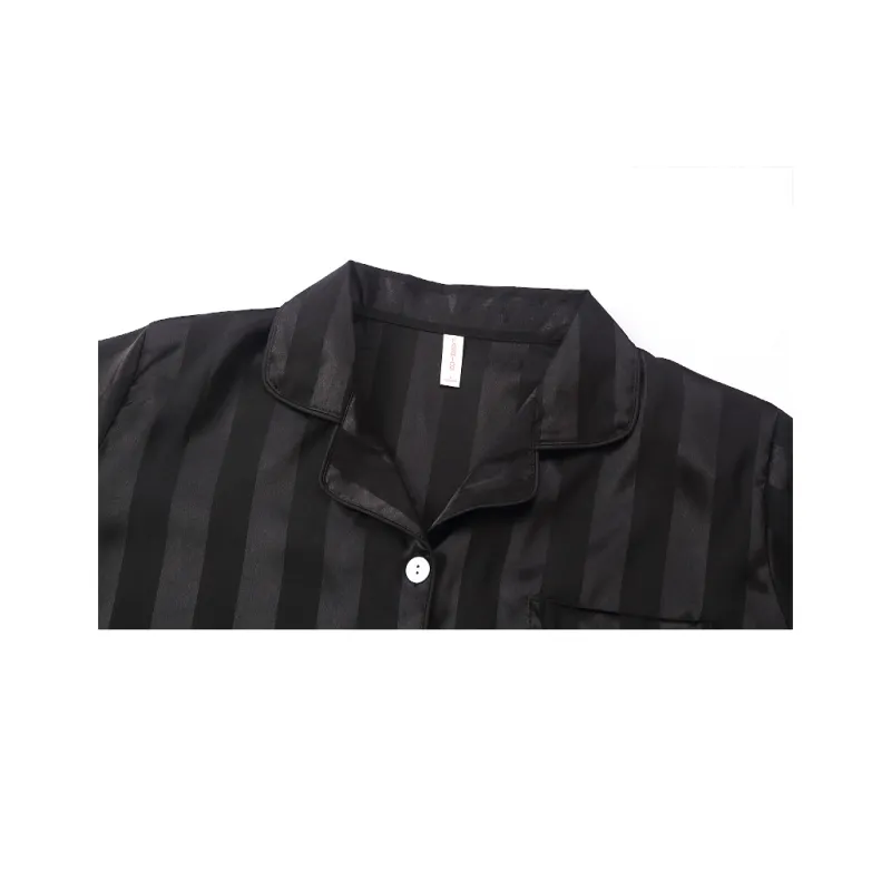 Qiao Ni Tong Pajama Set Men's Premium Black-6