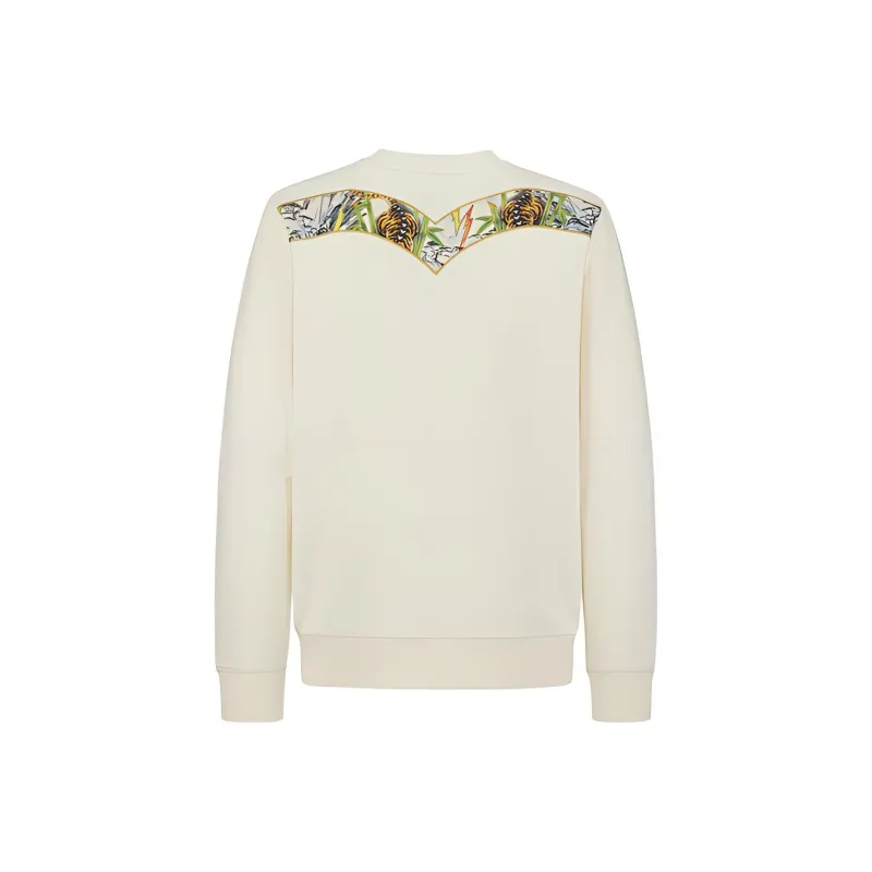 EVISU SS20 Crew Neck Regular Sweatshirt Unisex White-1