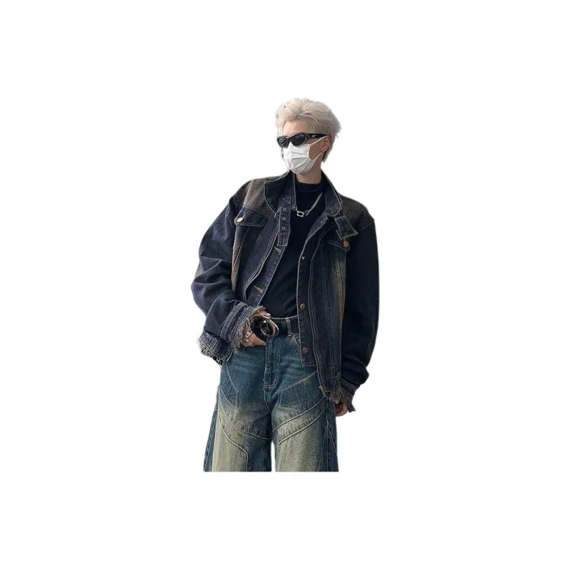 NEAR HERE Denim Jackets Unisex-20