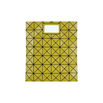 ISSEY MIYAKE Polyvinyl Chloride Resin Handbag Women's Yellow