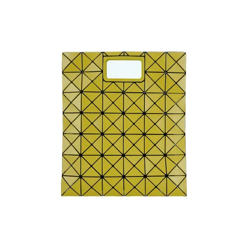 ISSEY MIYAKE Polyvinyl Chloride Resin Handbag Women's Yellow