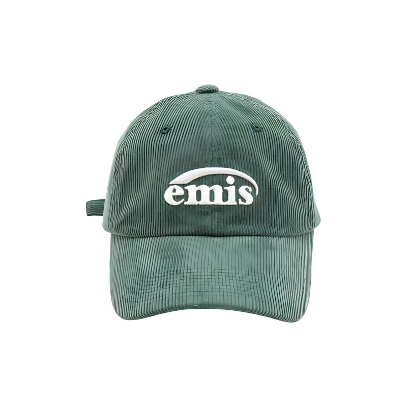 Emis Cotton, Corduroy Baseball Caps Unisex Green-1
