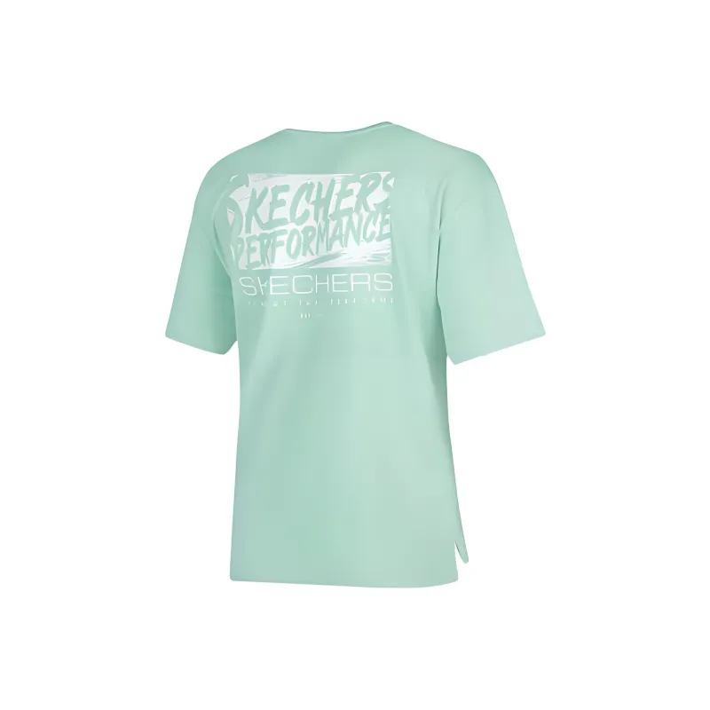 Skechers Regular T-Shirt Women's Lichen Green-1