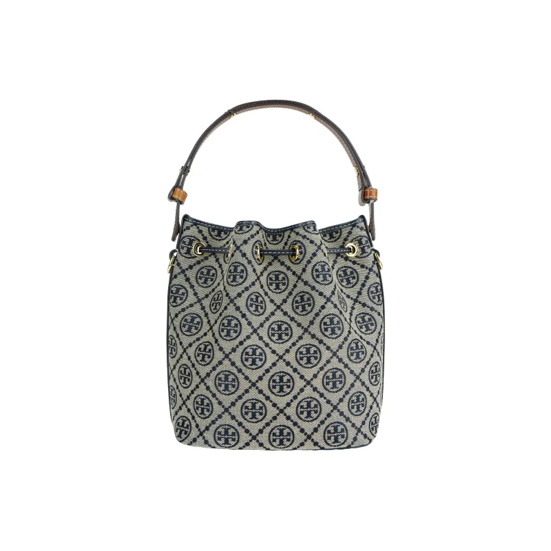 TORY BURCH T Monogram Bucket Bag Navy-2