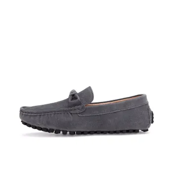 QIUTEXIONG Gommino Loafers Men Gray/Blue/Burgundy/Brown