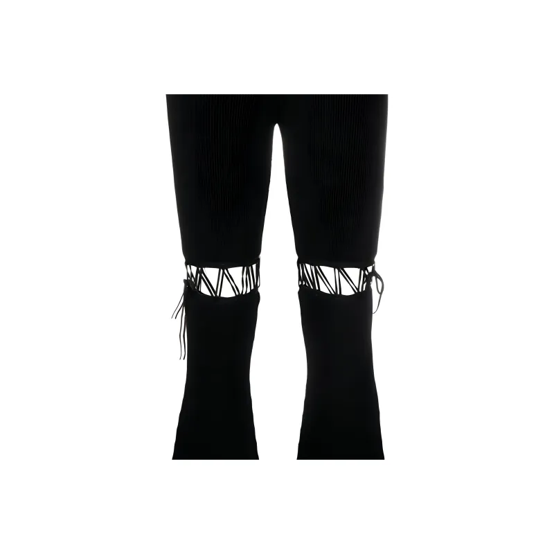 Nensi Dojaka Lace up Ribbed Trousers-5