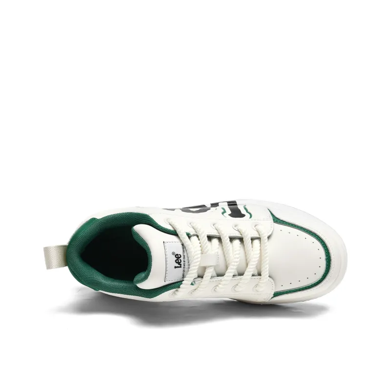 Lee Trendy Versatile, Fashion Minimalist Style White Sneakers Low Top Skateboard Shoes Men's-9