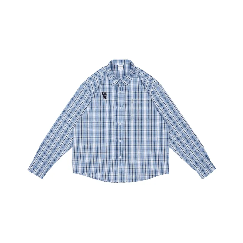 MYSAMESAME T Shirt Unisex Ice Blue Checkered-0