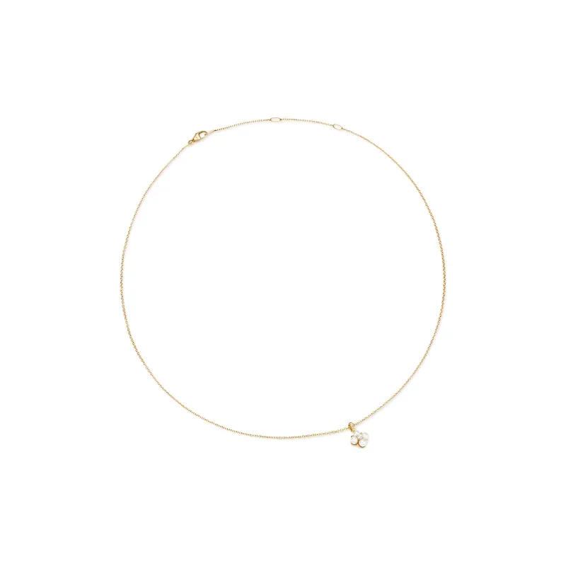 David Yurman 18kt Yellow Gold Petite Modern Renaissance Diamond Necklace 1.1mm-2