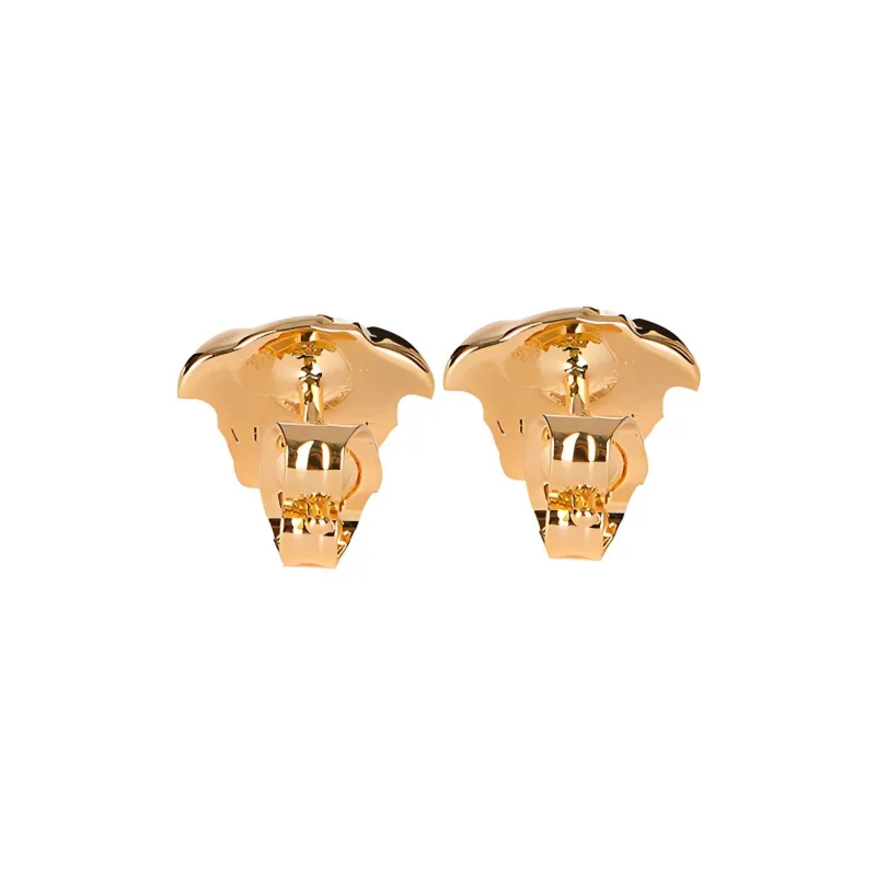VERSACE Medusa Stud Logo Engraved Earrings-2