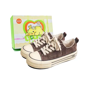 Budding Bear Height Increasing Abrasion Resistant Breathable Low Top Canvas Shoes Men's