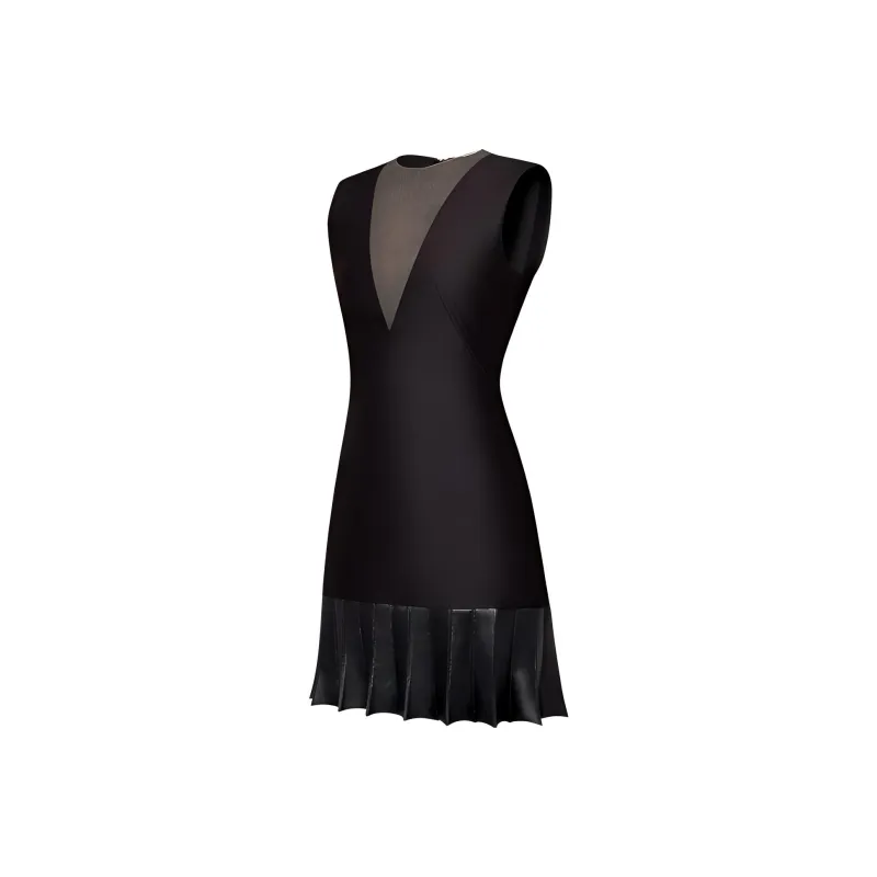 LOUIS VUITTON Fin Flounce Mikado Dress-2