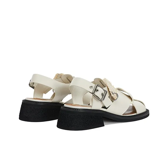 SUGARSU Roman Sandals Women's Ecru-2