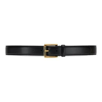 GUCCI Minimalist Casual Comfortable Fashion Pin Buckle Belt Men's Black Width: 3cm