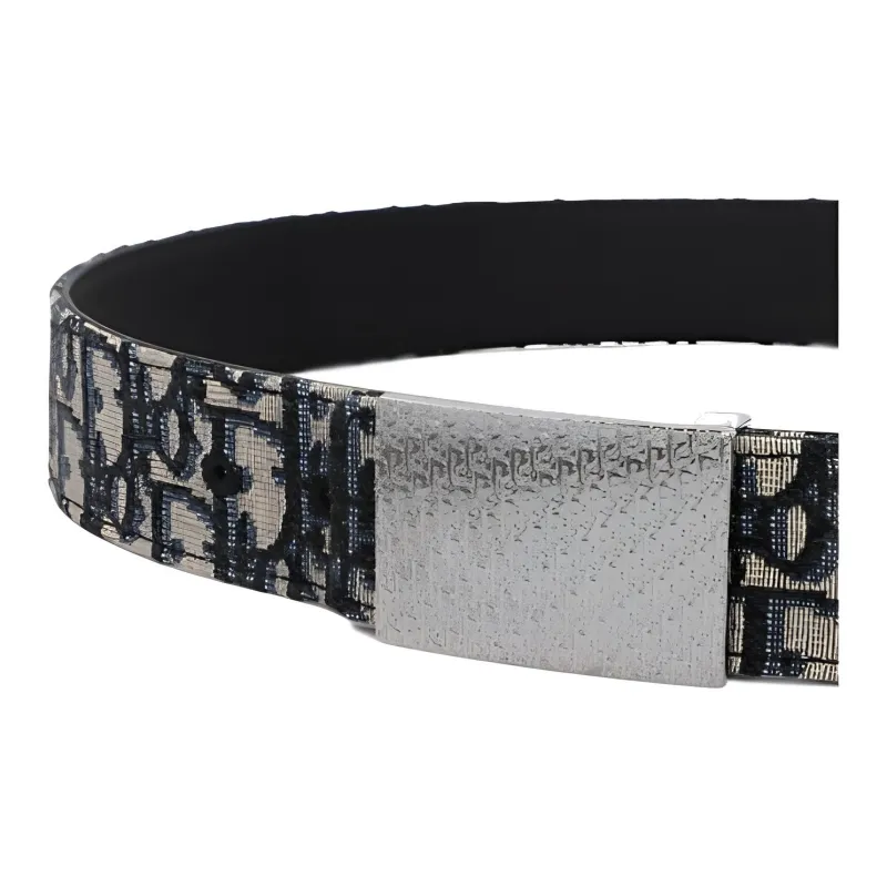 DIOR Oblique Jacquard Grained Calfskin Belt-2