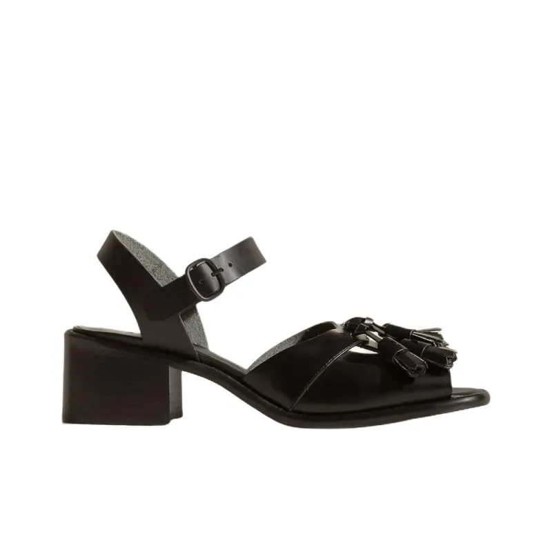 Hereu Boqueria Strap Sandals 5cm Women's Black-1