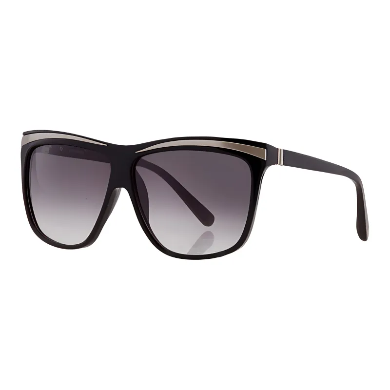 Yohji Yamamoto Acetate Irregular Shape Sunglasses Women's Black-0