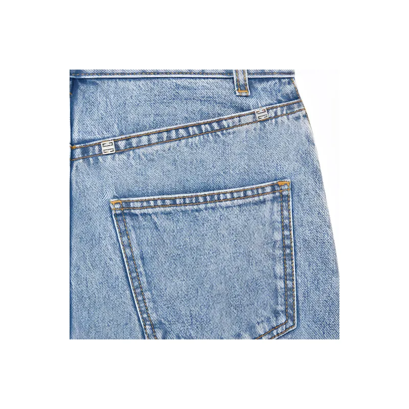 Givenchy Denim Long Skirts Women's Blue-4