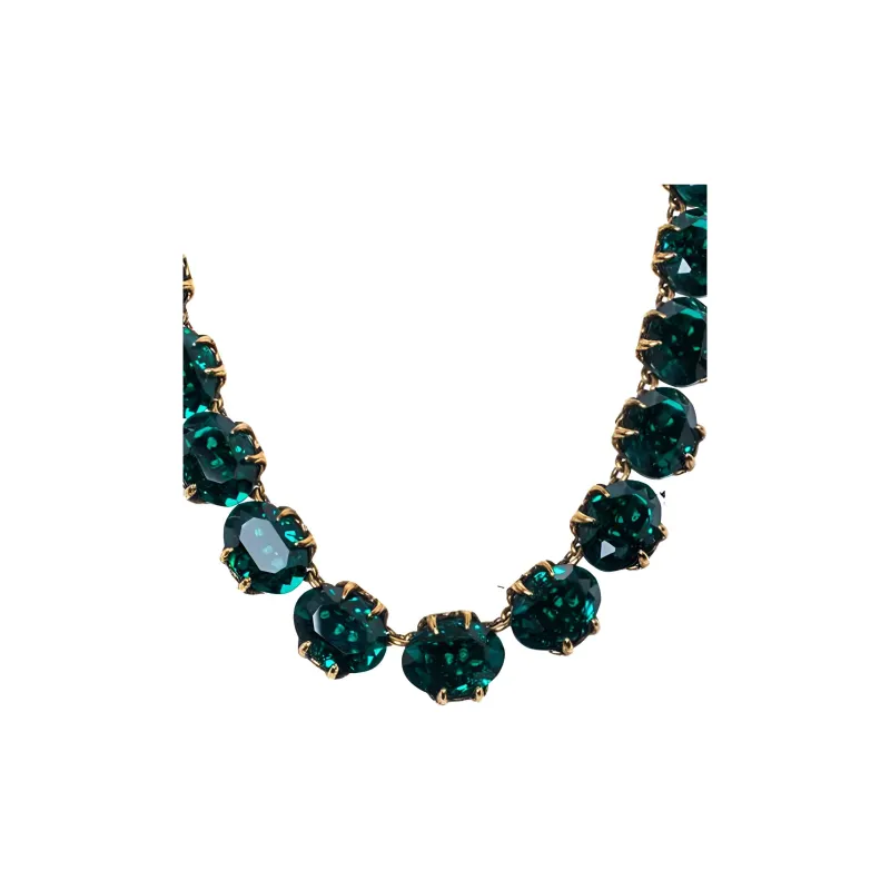 GUCCI Metal Crystal Necklaces Women's Gold-0