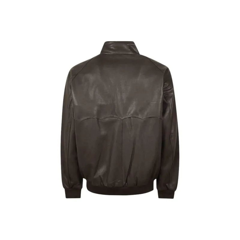 BARACUTA Leather Jacket Men's Dark Brown-1