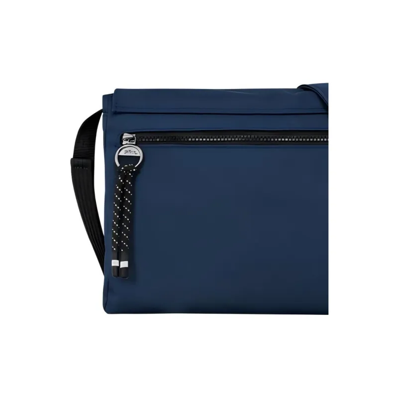 LONGCHAMP Le Pliage Energy Canvas With Leather Shoulder Bag, Crossbody Bag Medium Size Women's Marine Blue-3