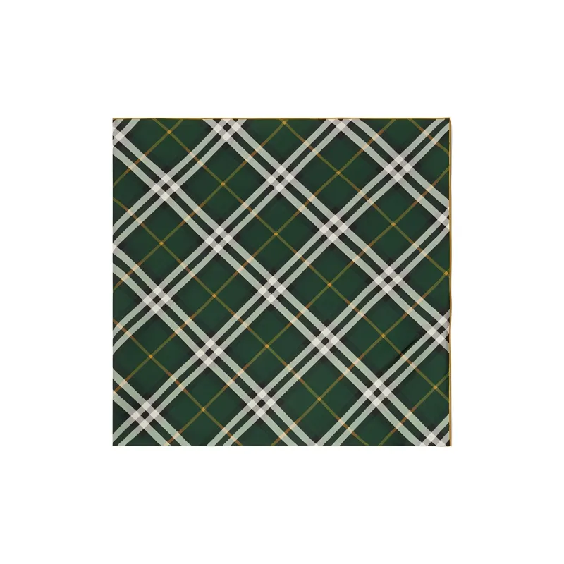 Burberry Silk Silk Scarves Women's Green-1