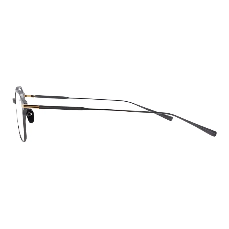 MASUNAGA Titanium Square Eyeglass Frames Unisex Black-2