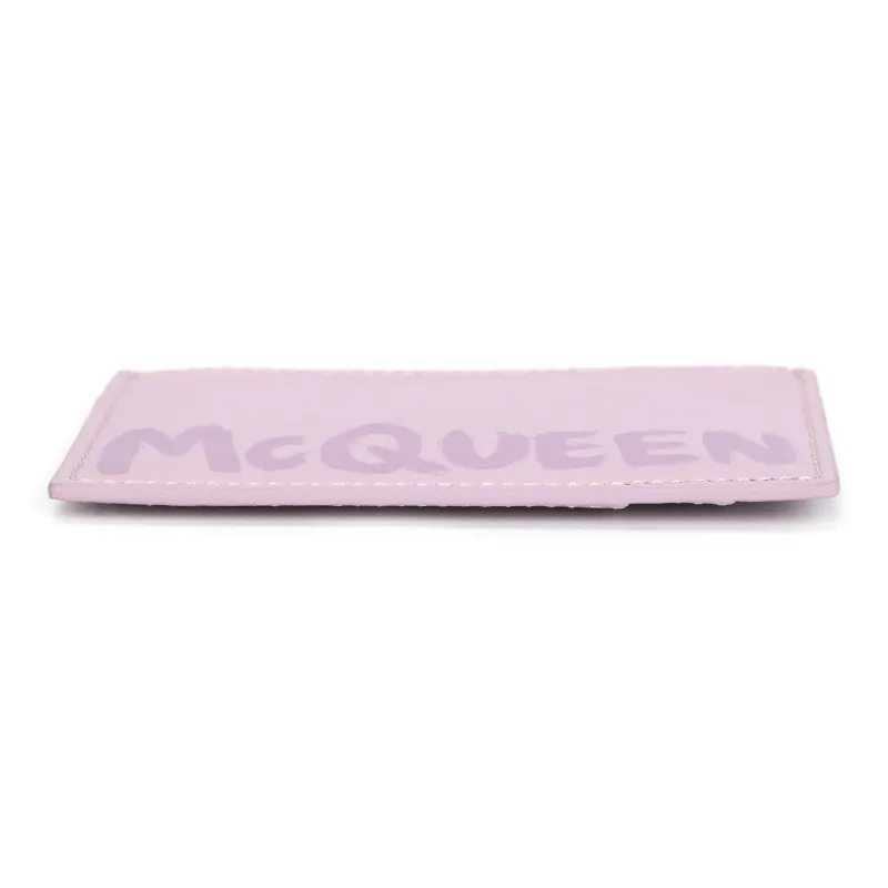 Alexander McQueen Leather Wallet, Card Holder Men's Pink-3
