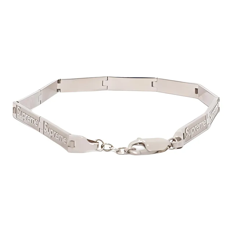 Supreme Sterling Silver Bracelets Unisex Silver-2