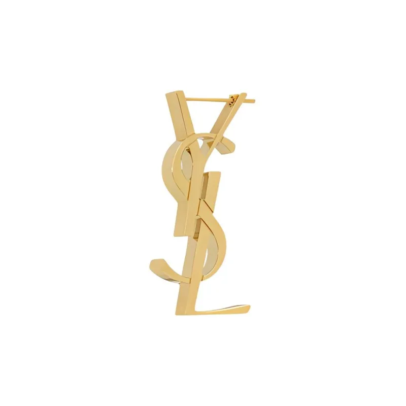 SAINT LAURENT Logo Detailed Single Earring-1