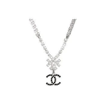 CHANEL Metal Necklaces Women's Silver