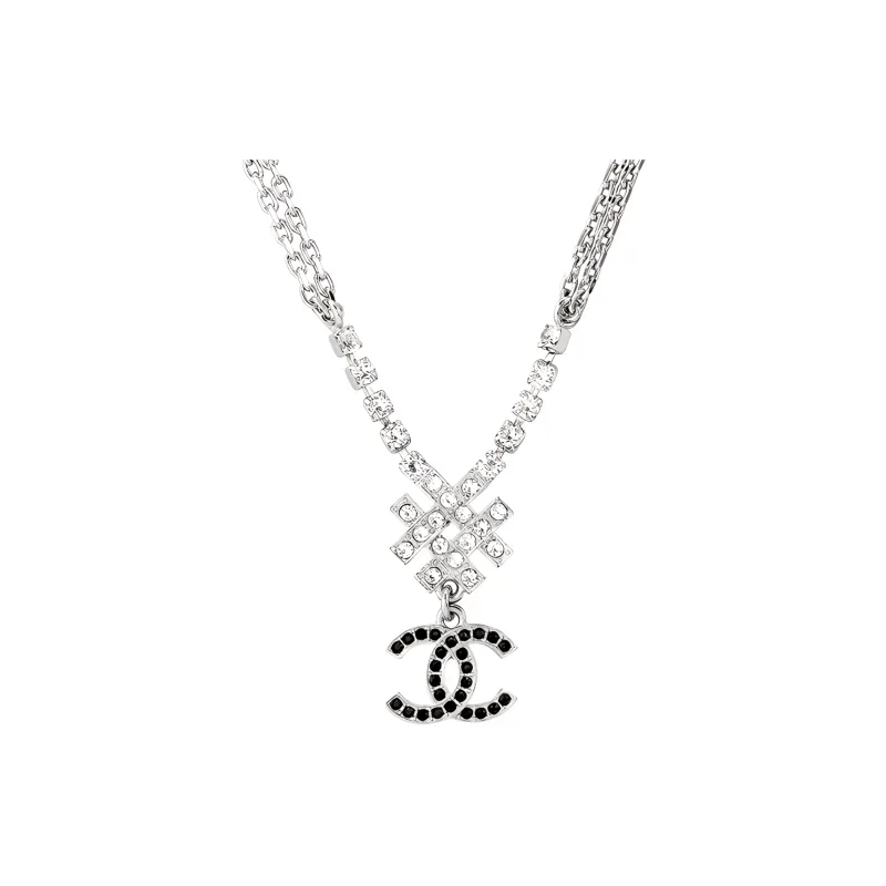CHANEL Metal Necklaces Women's Silver-0