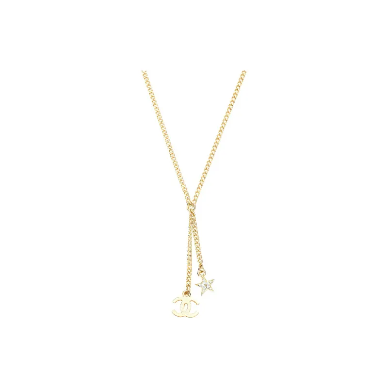 CHANEL Metal Necklaces Women's Gold-3