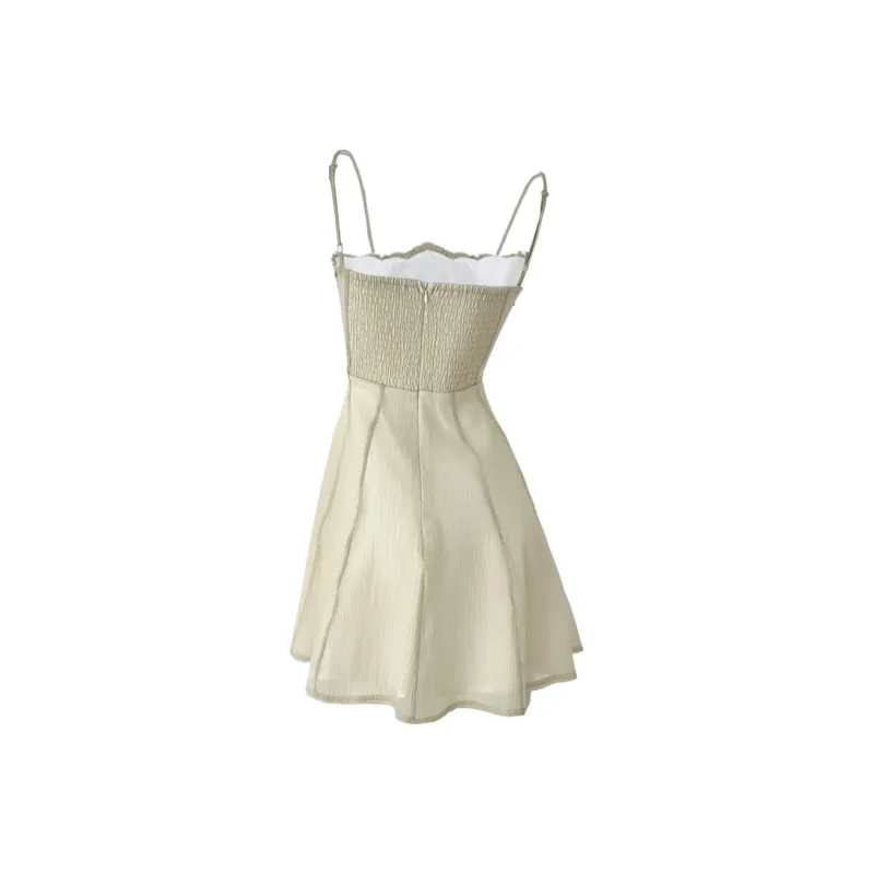 Icicofficial Slip Dress Women's Light Beige-1