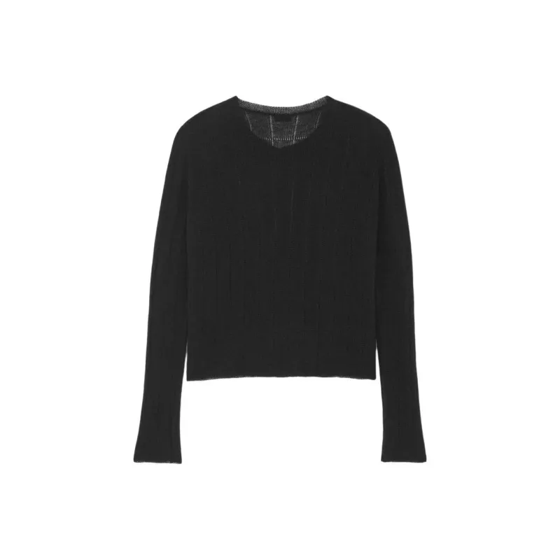 SAINT LAURENT Openwork Rib-knit Jumper-1
