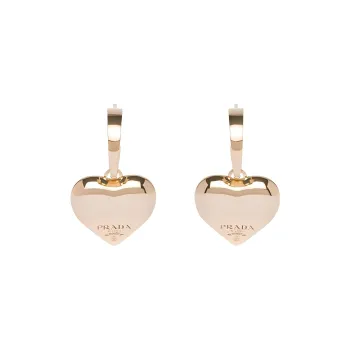 PRADA 18K Gold Earrings Women's Rose Gold