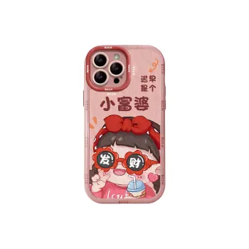 Wei Xin TPU Material Cute Little Rich Woman Phone Cases Compatible With IPhone 16/15 Pro Max/Apple 13/14 Pro/Max