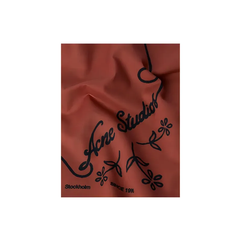 Acne Studios Silk Scarves Unisex Red-2