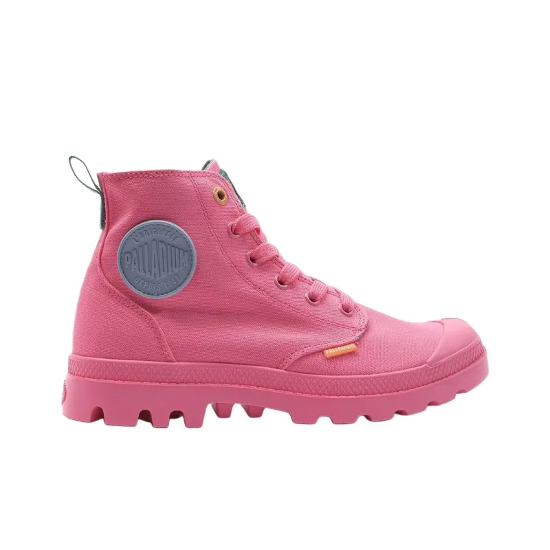 Palladium Pampa Anti Slip Wear Resistant Mid Top Casual Shoes Women's Pink-1