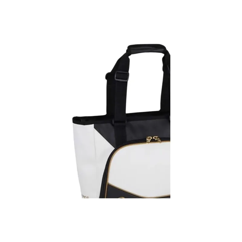 Asics Goldstage Synthetic Leather Tote Bag, Shopping Bag, Shoulder Bag, Handbag Unisex Black & White-4