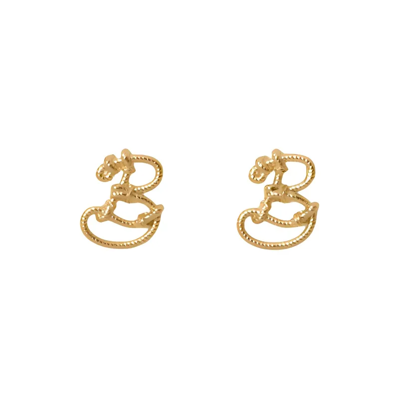 Burberry Gold plated Brass Stud Earrings Women's Gold-0