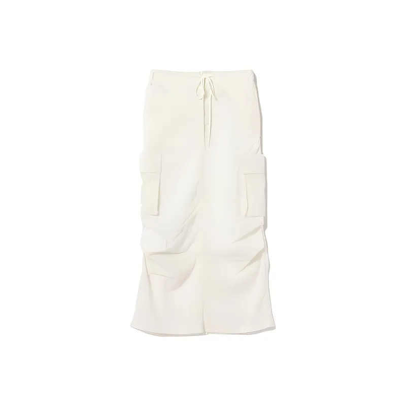 Beams Casual Long Skirts Women's White-1