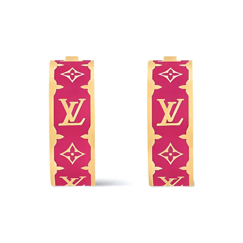 LOUIS VUITTON M01833 Nanogram Enamel Earrings-2